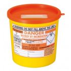 Sharps Container 2.5 Litre-Orange Lid