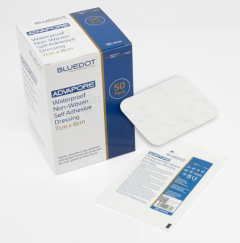 Advapore Waterproof Non-Woven Adhesive Wound Dressing 7cm x 8cm (Box 50)