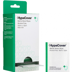 HypaClean Sterile Moist Wound Cleansing Wipes - Alcohol Free (Pack of 50 Dispenser)