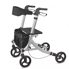 Rescue First Deluxe Lightweight Rollator - Silver